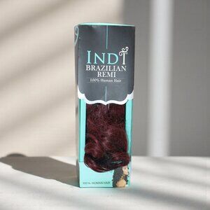 Indi Brazilian Remi 100% Human Hair Super Curl Extension Deep Red Hue 18 Inches